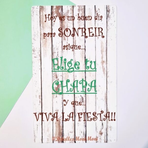 cartel chapas barato