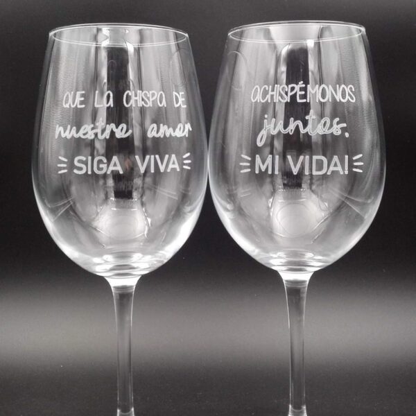 Copa de vino personalizada