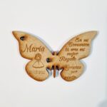 Mariposas Comunión en madera natural