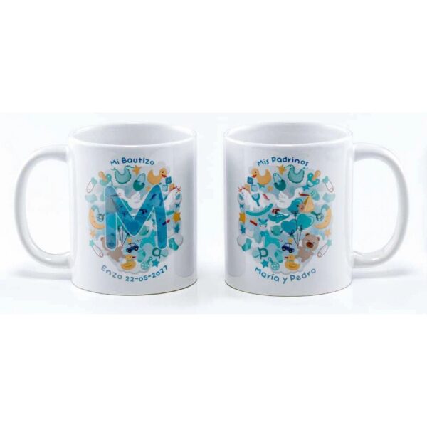 Taza inicial bebé azul