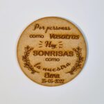 Marcasitios rodaja madera natural posavasos