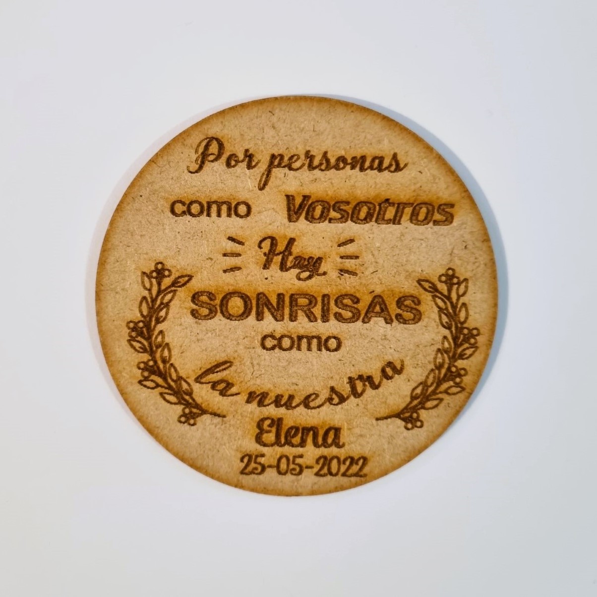 thumbnail_20221121_145508 Marcasitios rodaja madera natural posavasos - Imagen 1