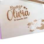 Libro firmas de madera para Bautizo o Baby Shower - Imagen 2