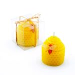 Vela de cera natural con abeja