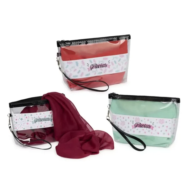 neceser transparente con pashmina