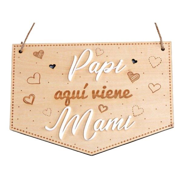 cartel madera pajes
