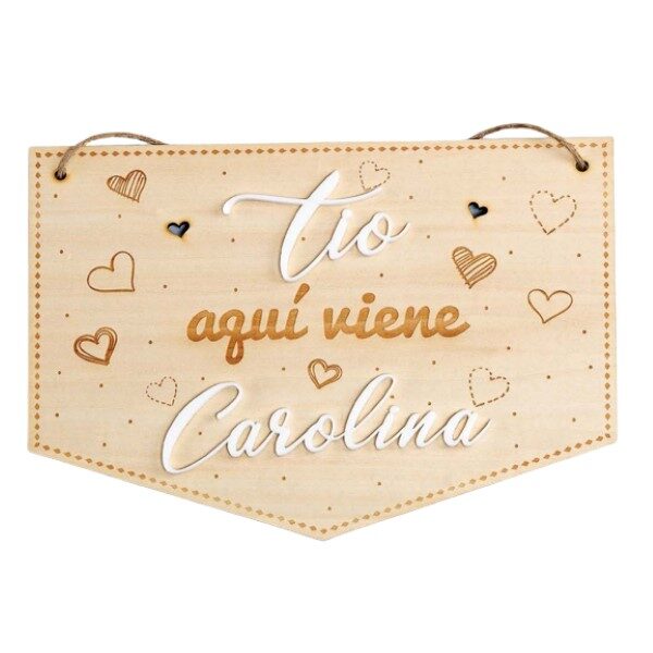 Cartel Aqui viene la novia personalizado