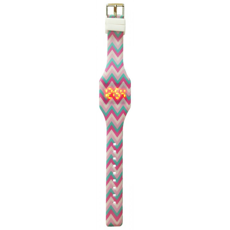 reloj-led-silicona-nina Reloj led silicona rosa - Imagen 1