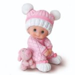 Figura tarta niña bebé sentada con peluche