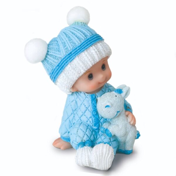 Figura tarta niño bebé sentada con peluche