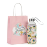 Bidón de cristal con funda floral - Imagen 6