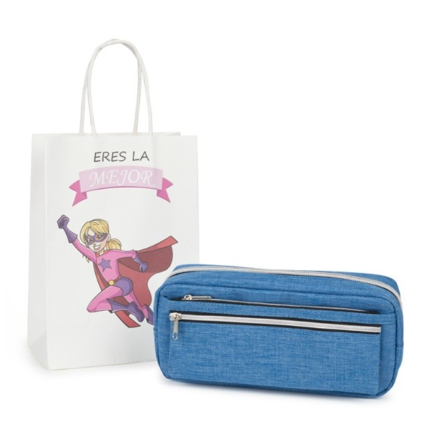 estuche triple cremallera