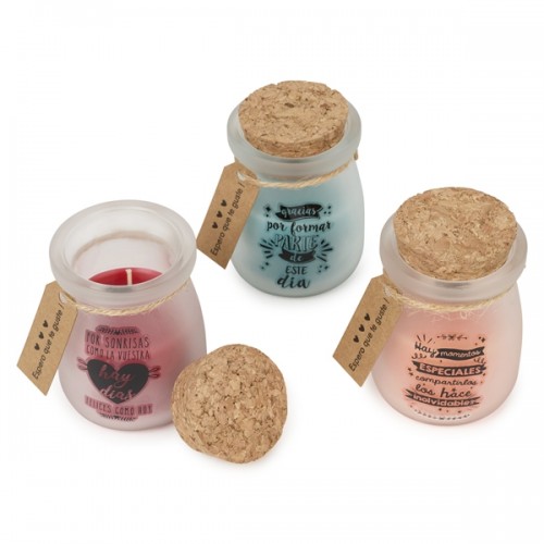 Vela cristal satinado corcho