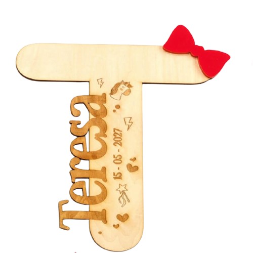 Inicial madera personalizada