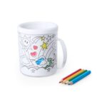Taza para colorear con 4 láminas