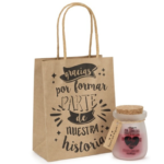 Vela con bolsa de papel