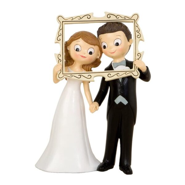 Figura para tarta de Boda novios con photocall