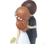 Figura para tarta Boda novios con bebé en brazos - Imagen 2