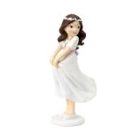 Figura tarta Comunión niña sujetando la falda - Imagen 3