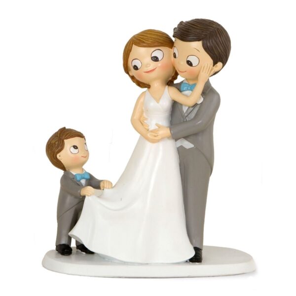 Figura para tarta novios con niño