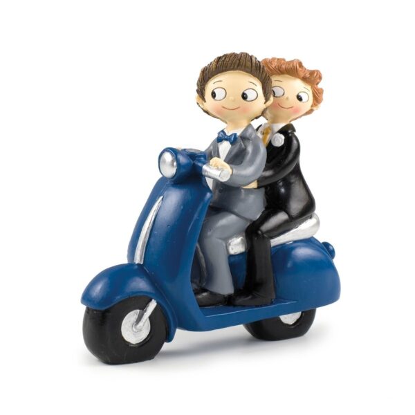 Figura tarta novios moto