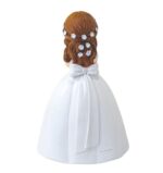 Lámina firmas y figura tarta niña Comunión vestido largo y diadema - Imagen 4