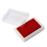 Almohadilla de tinta roja para sellos