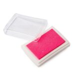 Almohadilla de tinta rosa para sellos