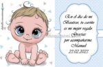 Llavero madera bebé niño para Bautizo - Imagen 4