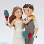 Figura para tarta Boda novios Pádel - Imagen 2