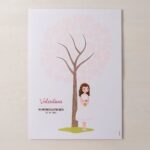 Lámina firmas niña Comunión con vestido corto - Imagen 2