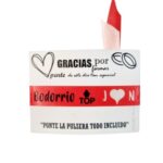 Bodorrio top rojo Pulseras tela - Imagen 3