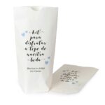 Bolsa papel blanco "kit para disfrutar a tope..."