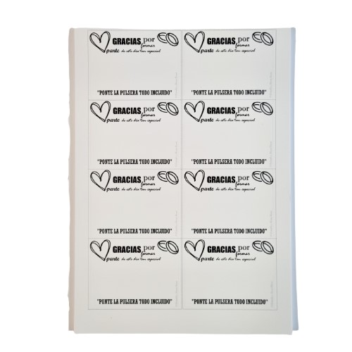 pliego tarjetas