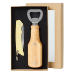 Set abridor con imán madera y navaja clara