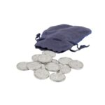 Arras plata brillante en bolsa