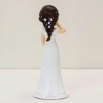 Figura para tarta de boda novia con mano en la mejilla - Imagen 2