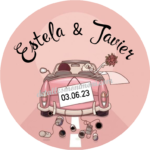 Etiquetas coche Boda para regalos