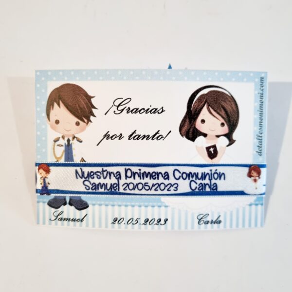 Pulsera tela hermanos Comunión
