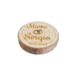 Marcasitios rodaja madera con o sin iman - Imagen 2