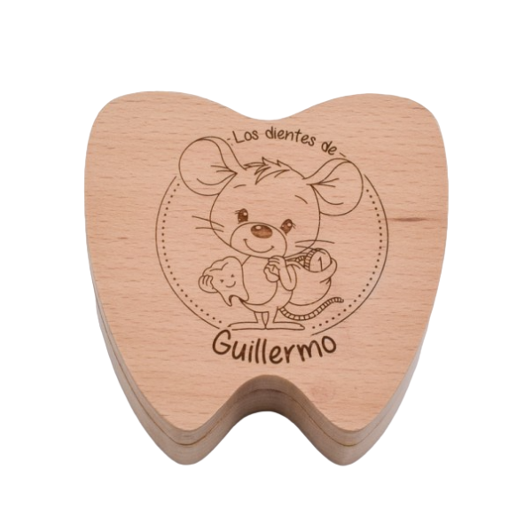 Caja Dientes Ratoncito Pérez Personalizada madera