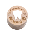 Caja dientes redonda personalizada