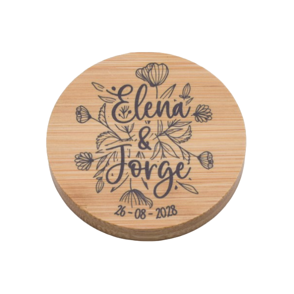 Espejo Madera Flores Personalizado