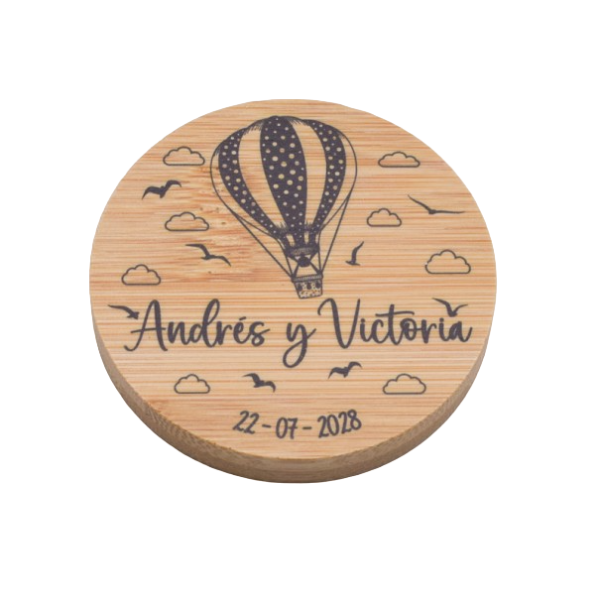 Espejo Madera Globo Personalizado