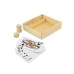 Set de madera baraja y dados