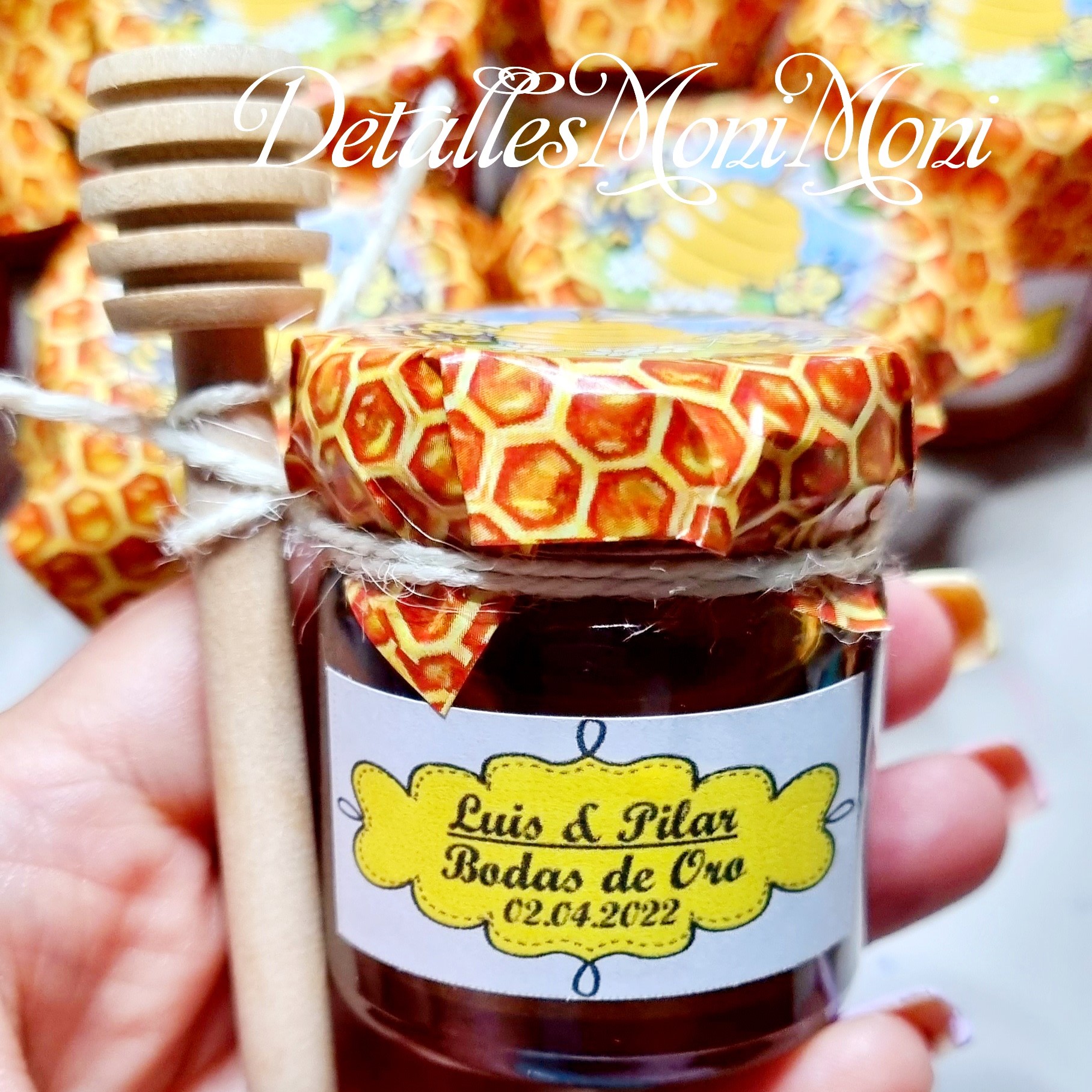Miel con rulo personalizada Miel personalizada con rulo