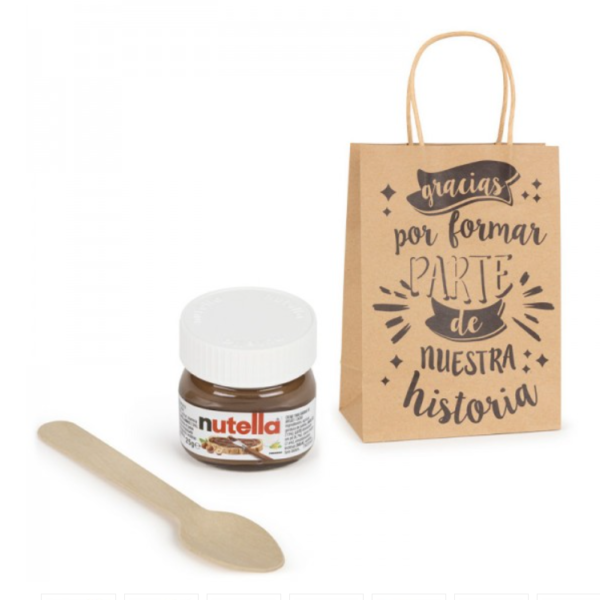 mini nutella y cuchara