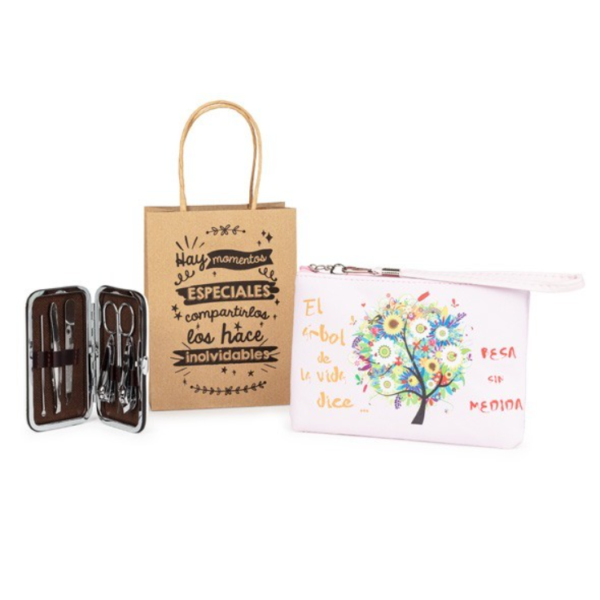 Pack portatodo y kit manicura árbol de la vida