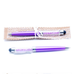 estuche boli cristalitos morado