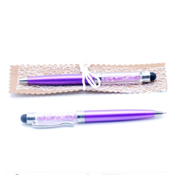 estuche boli cristalitos morado